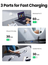 UGREEN 65W Fast Charger 3 Ports Type C