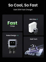 UGREEN RG 30W PD USB C Fast Robot GaN Charger