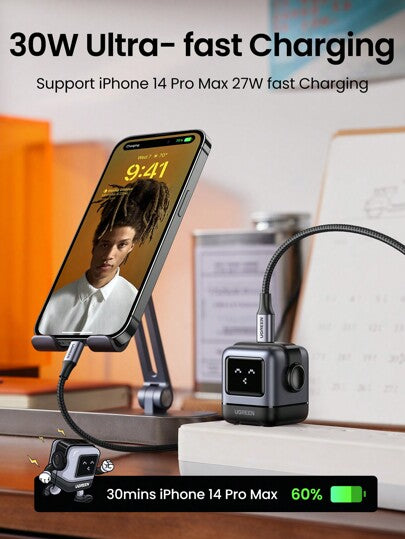 UGREEN RG 30W PD USB C Fast Robot GaN Charger