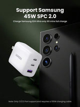 UGREEN 65W Fast Charger 3 Ports Type C