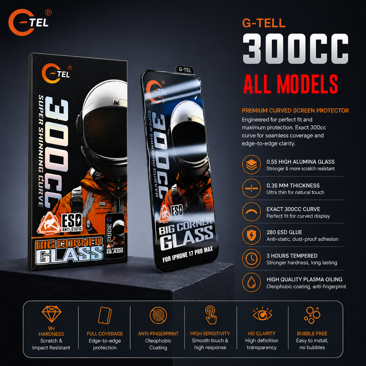 G-TELL 300CC Glass For Iphone All Models