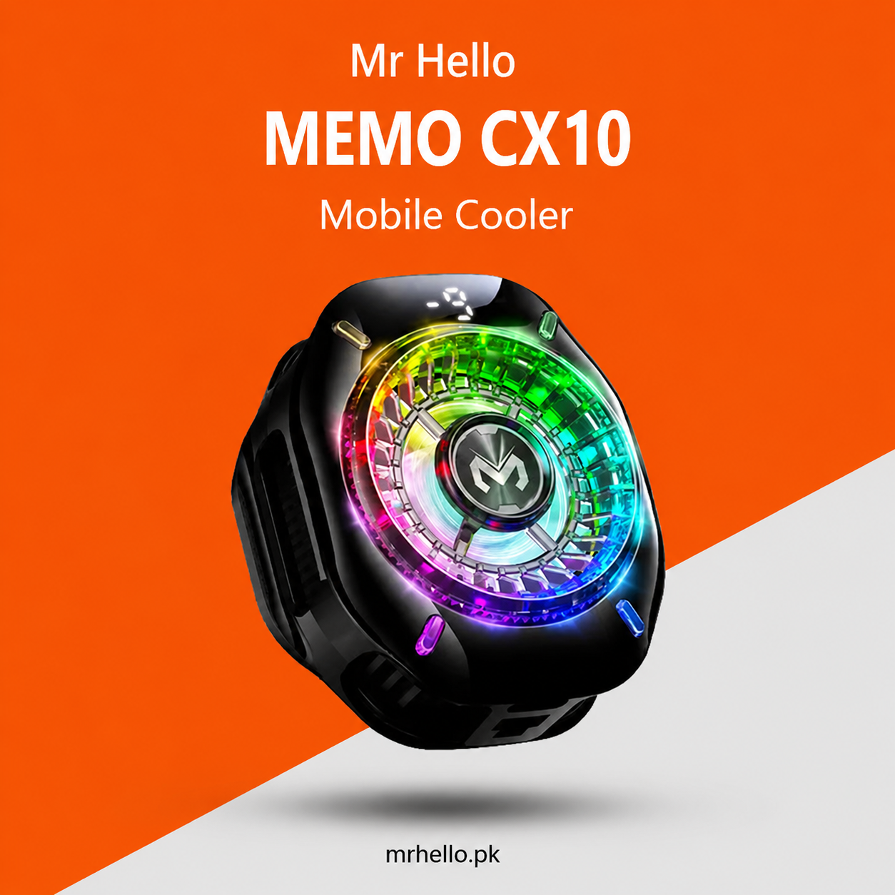 Memo CX10 Mobile Phone Cooling Fan RGB Gaming Cooler