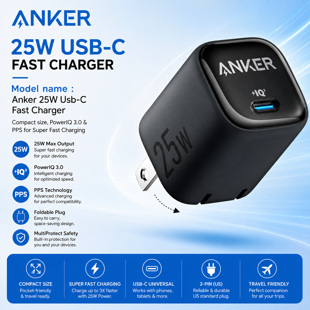 Anker 25W Usb‑C Fast Charger