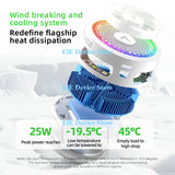 PIVA B3 25W Gaming Mobile Cooling Fan Colorful Led Light Semiconductor Mobile Phone Cooler Magnetic and Rotatable Clip for PUBG