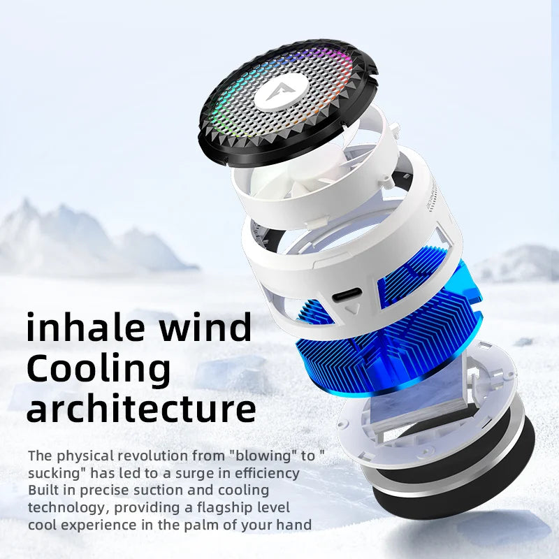 PIVA X30 27W Portable Quickly Cooling Phone Cooler Magnetic Mobile Cooling Fan for Gaming
