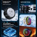 TH29 Lightweight Semiconductor Phone Cooler, Real Ice Cooling Smart Temperature Control Low Noise for Gaming Live Streaming