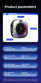 TH16 Pro Mobile Cooler 24W Magnetic & Back-Clip Ice Cooling Radiator Digital Display RGB Light Gaming