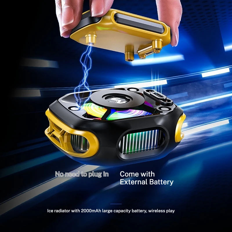 MEMO CX12, Mobile Phone Cooler, with External Battery, for PUBG, Magnetic Semiconductor Ice Cooling Radiator with AI