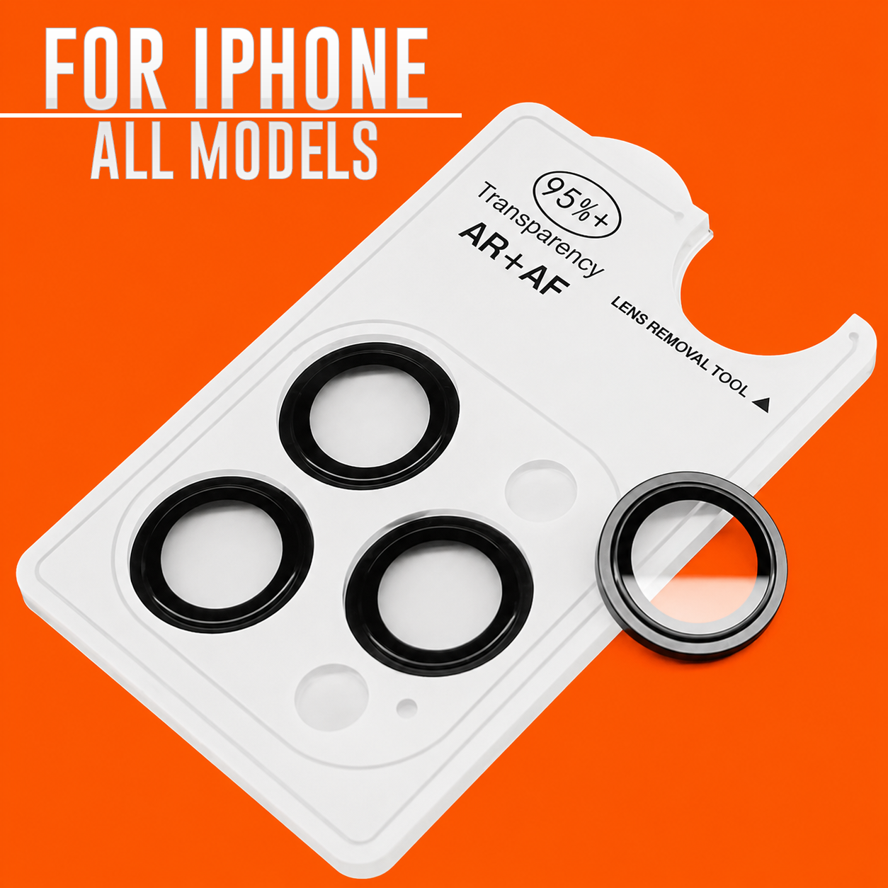 95% Transparent AR+AF Camera Lens For iPhone Models